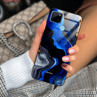 ETUI BLACK GLASS CASE NA TELEFON REALME C21Y / C25Y ST_MAB-7