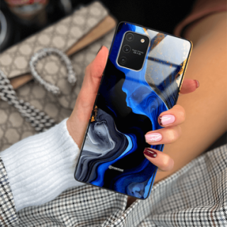 ETUI BLACK GLASS CASE NA TELEFON SAMSUNG GALAXY A91 / S10...