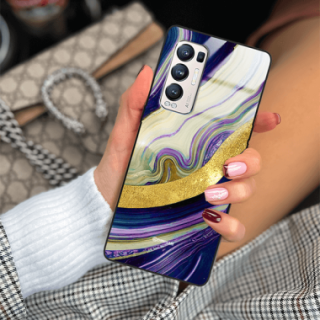 ETUI BLACK GLASS CASE NA TELEFON OPPO RENO 5 PRO PLUS ST_MAB-8