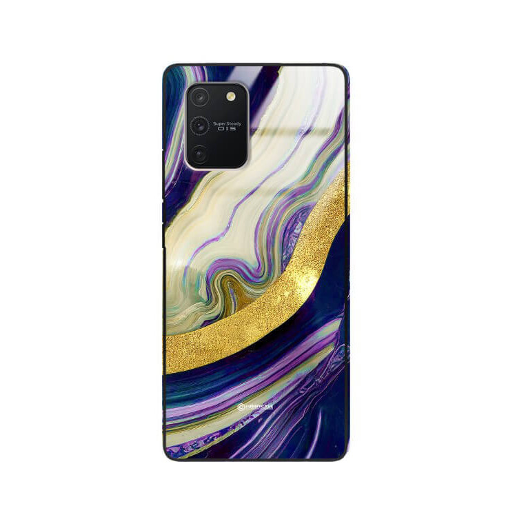 ETUI BLACK GLASS CASE NA TELEFON SAMSUNG GALAXY A91 / S10 LITE ST_MAB-8