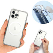 ETUI ANTI-SHOCK Z MAGSAFE NA TELEFON  APPLE IPHONE 12 PRO MAX TRANSPARENTNY