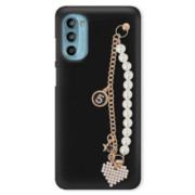 ETUI SMOOTH Z ŁAŃCUSZKIEM NA TELEFON  MOTOROLA MOTO G52 CZARNY BLINK 3