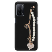 ETUI SMOOTH Z ŁAŃCUSZKIEM NA TELEFON  OPPO A55 5G CZARNY BLINK 3