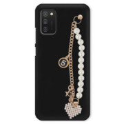 ETUI SMOOTH Z ŁAŃCUSZKIEM NA TELEFON  SAMSUNG GALAXY A03 CZARNY BLINK 3
