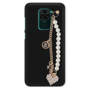 ETUI SMOOTH Z ŁAŃCUSZKIEM NA TELEFON  XIAOMI REDMI NOTE 9 CZARNY BLINK 3