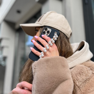ETUI SMOOTH Z ŁAŃCUSZKIEM BLINK 7 NA TELEFON  VIVO Y20 2021 CZARNY