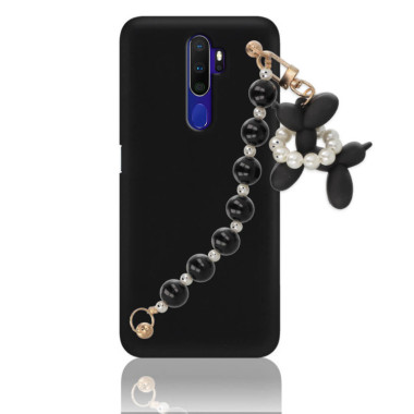 ETUI SMOOTH Z ŁAŃCUSZKIEM BLINK 20 NA TELEFON  OPPO A9 2020 CZARNY