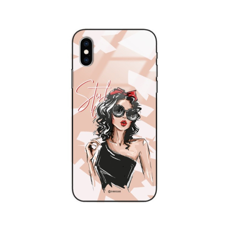 ETUI BLACK CASE GLASS NA TELEFON APPLE IPHONE X / XS ST_BAB-100