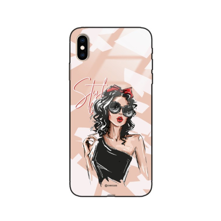 ETUI BLACK CASE GLASS NA TELEFON APPLE IPHONE XS MAX ST_BAB-100