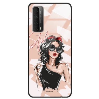 ETUI BLACK CASE GLASS NA TELEFON HUAWEI P SMART 2021 / Y7A ST_BAB-100