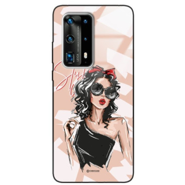 ETUI BLACK CASE GLASS NA TELEFON HUAWEI P40 PRO PLUS ST_BAB-100