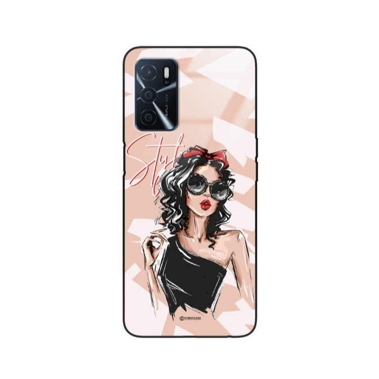 ETUI BLACK CASE GLASS NA TELEFON OPPO A16 / A16S / A54S ST_BAB-100