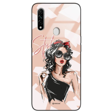 ETUI BLACK CASE GLASS NA TELEFON OPPO A8 / A31 2020 ST_BAB-100