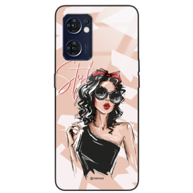 ETUI BLACK CASE GLASS NA TELEFON OPPO RENO 7 5G / FIND X5 LITE ST_BAB-100