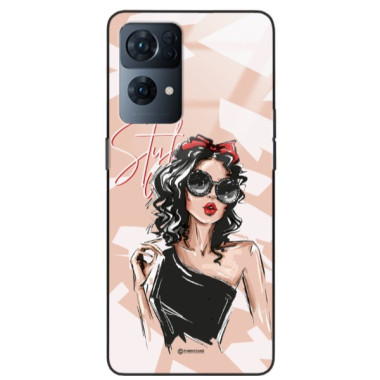 ETUI BLACK CASE GLASS NA TELEFON OPPO RENO 7 PRO 5G ST_BAB-100