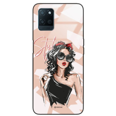 ETUI BLACK CASE GLASS NA TELEFON REALME V11 ST_BAB-100
