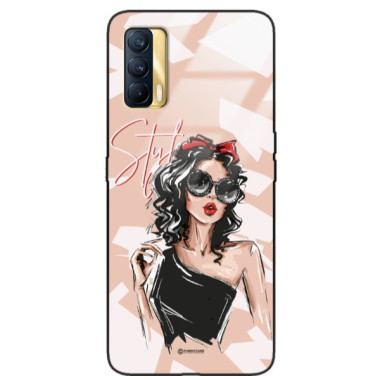 ETUI BLACK CASE GLASS NA TELEFON REALME V15 ST_BAB-100