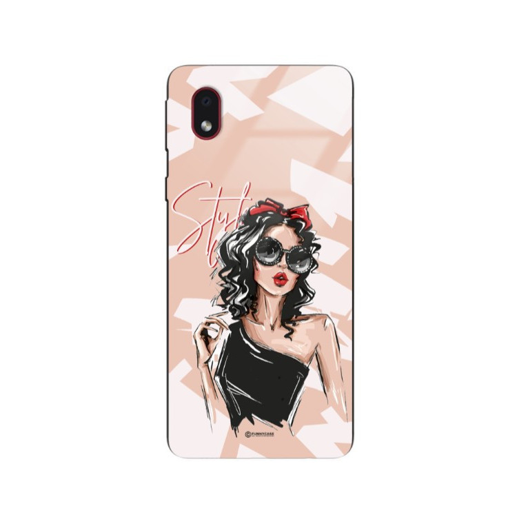 ETUI BLACK CASE GLASS NA TELEFON SAMSUNG GALAXY A01 CORE ST_BAB-100