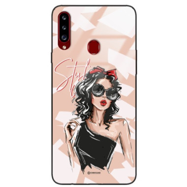 ETUI BLACK CASE GLASS NA TELEFON SAMSUNG GALAXY A20S ST_BAB-100