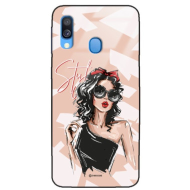 ETUI BLACK CASE GLASS NA TELEFON SAMSUNG GALAXY A40 ST_BAB-100