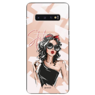 ETUI BLACK CASE GLASS NA TELEFON SAMSUNG GALAXY S10 PLUS ST_BAB-100
