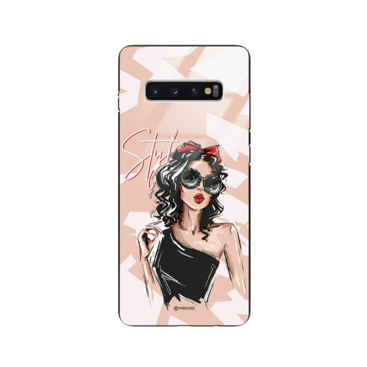 ETUI BLACK CASE GLASS NA TELEFON SAMSUNG GALAXY S10 PLUS ST_BAB-100