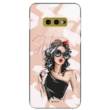 ETUI BLACK CASE GLASS NA TELEFON SAMSUNG GALAXY S10E ST_BAB-100