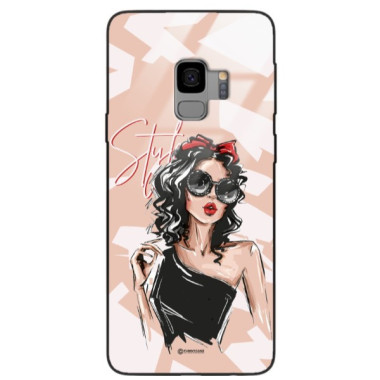 ETUI BLACK CASE GLASS NA TELEFON SAMSUNG GALAXY S9 ST_BAB-100