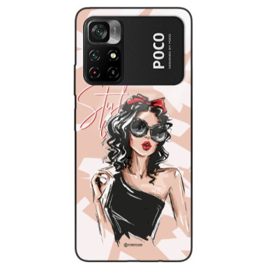 ETUI BLACK CASE GLASS NA TELEFON XIAOMI POCO M4 PRO 4G ST_BAB-100