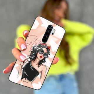 ETUI BLACK CASE GLASS NA TELEFON XIAOMI REDMI NOTE 8 PRO ST_BAB-100