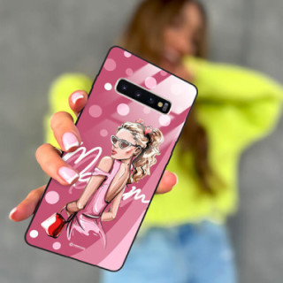 ETUI BLACK CASE GLASS NA TELEFON SAMSUNG GALAXY S10 PLUS ST_BAB-101