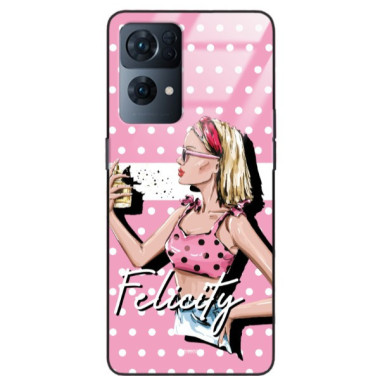 ETUI BLACK CASE GLASS NA TELEFON OPPO RENO 7 PRO 5G ST_BAB-103