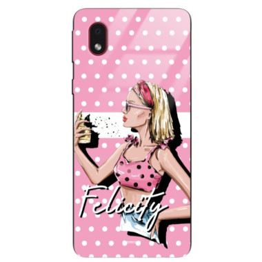 ETUI BLACK CASE GLASS NA TELEFON SAMSUNG GALAXY A01 CORE ST_BAB-103