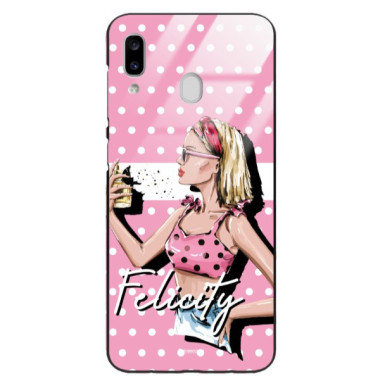 ETUI BLACK CASE GLASS NA TELEFON SAMSUNG GALAXY A20E ST_BAB-103