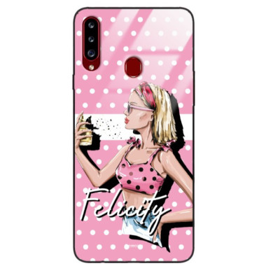 ETUI BLACK CASE GLASS NA TELEFON SAMSUNG GALAXY A20S ST_BAB-103