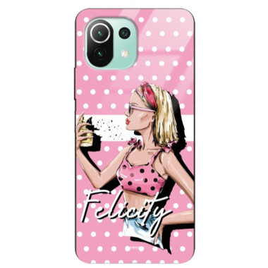 ETUI BLACK CASE GLASS NA TELEFON XIAOMI MI 11 LITE 4G / 5G / 5G NE ST_BAB-103