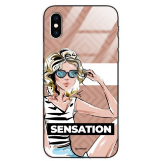 ETUI BLACK CASE GLASS NA TELEFON APPLE IPHONE X / XS...