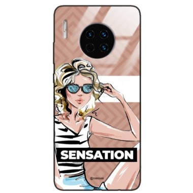 ETUI BLACK CASE GLASS NA TELEFON HUAWEI MATE 30 PRO ST_BAB-104