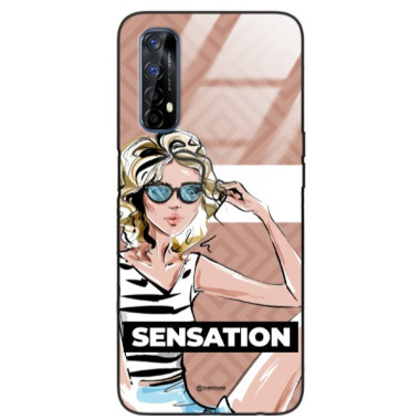 ETUI BLACK CASE GLASS NA TELEFON REALME 7 ST_BAB-104