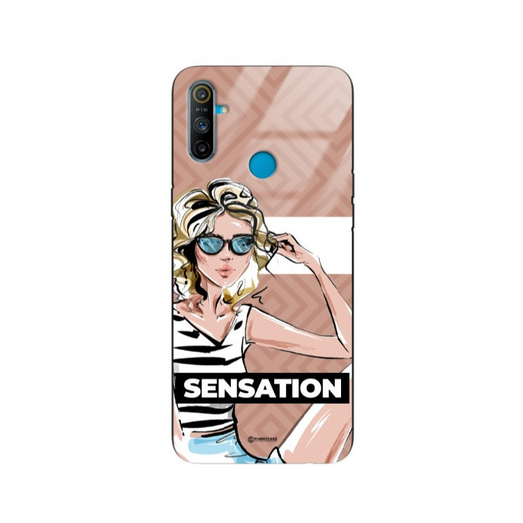 ETUI BLACK CASE GLASS NA TELEFON REALME C3 ST_BAB-104