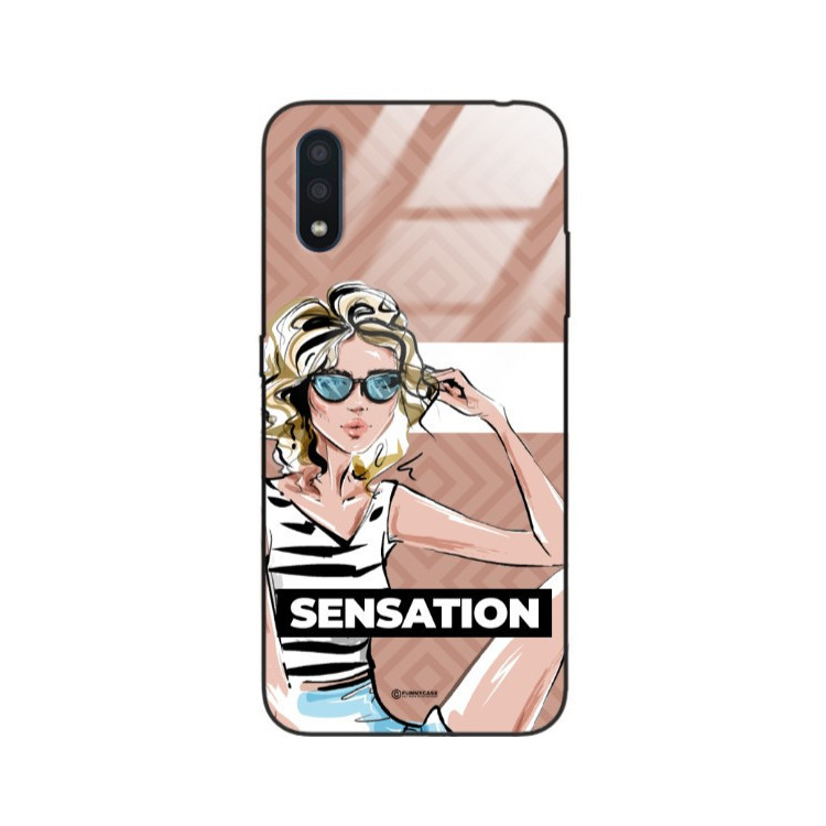 ETUI BLACK CASE GLASS NA TELEFON SAMSUNG GALAXY A01 ST_BAB-104