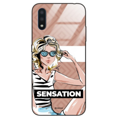 ETUI BLACK CASE GLASS NA TELEFON SAMSUNG GALAXY A01 ST_BAB-104
