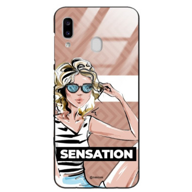 ETUI BLACK CASE GLASS NA TELEFON SAMSUNG GALAXY A20E ST_BAB-104