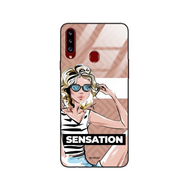 ETUI BLACK CASE GLASS NA TELEFON SAMSUNG GALAXY A20S ST_BAB-104