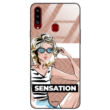 ETUI BLACK CASE GLASS NA TELEFON SAMSUNG GALAXY A20S ST_BAB-104