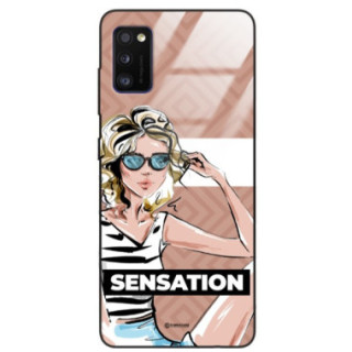 ETUI BLACK CASE GLASS NA TELEFON SAMSUNG GALAXY A41 ST_BAB-104