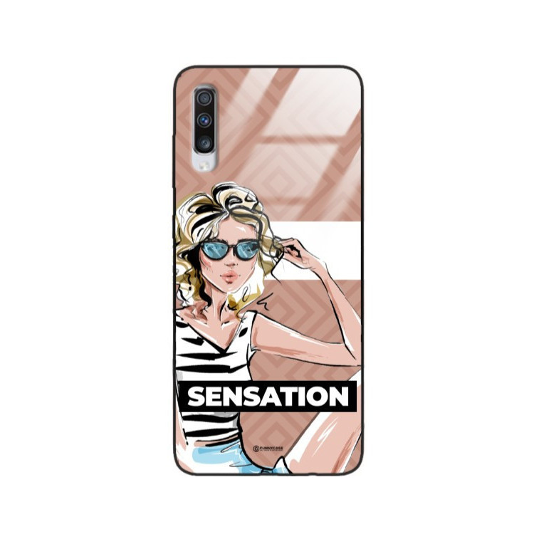 ETUI BLACK CASE GLASS NA TELEFON SAMSUNG GALAXY A70 / A70S ST_BAB-104