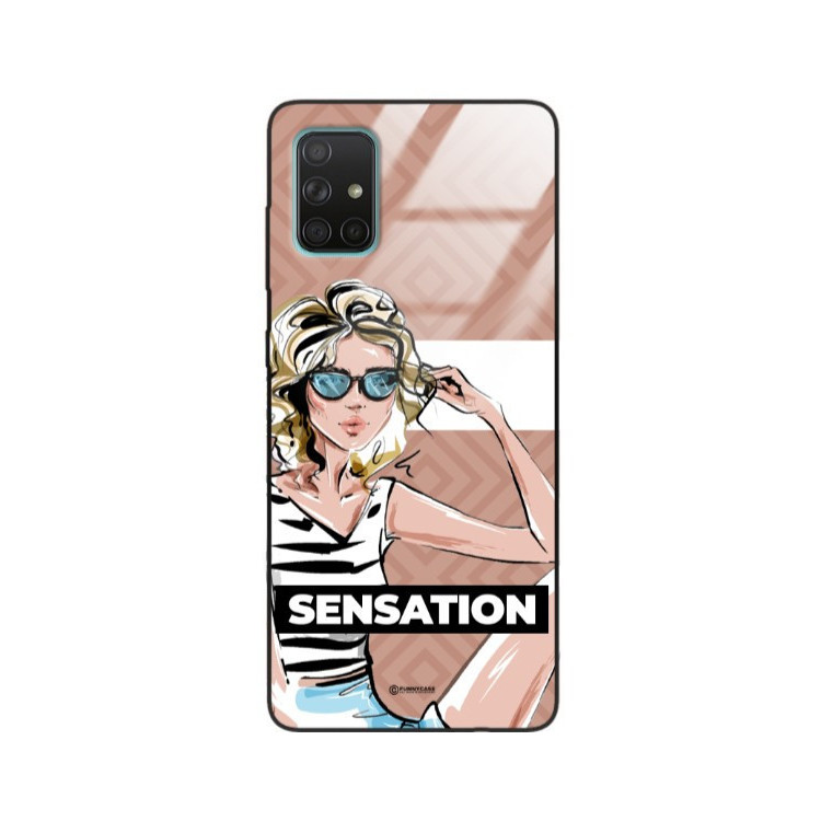 ETUI BLACK CASE GLASS NA TELEFON SAMSUNG GALAXY A71 ST_BAB-104