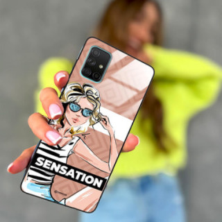 ETUI BLACK CASE GLASS NA TELEFON SAMSUNG GALAXY A71 ST_BAB-104