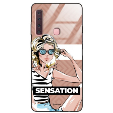 ETUI BLACK CASE GLASS NA TELEFON SAMSUNG GALAXY A9 2018 ST_BAB-104